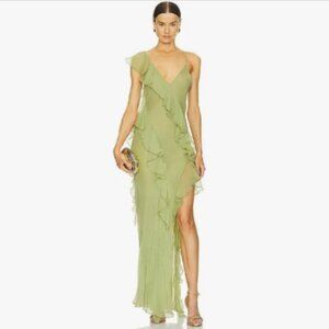 Brand New Gorgeous RONNY KOBO Olivialle V-Neck SILK Maxi Dress